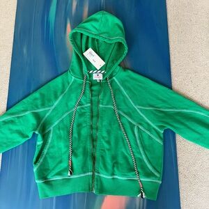 NWT Sundry Horizon Zip Hoodie size Small (S). Verde. Green.
